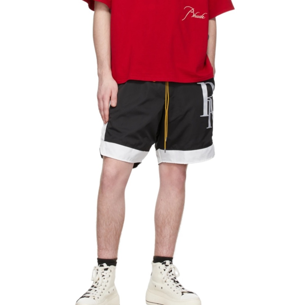 Rhude Black Nylon Shorts